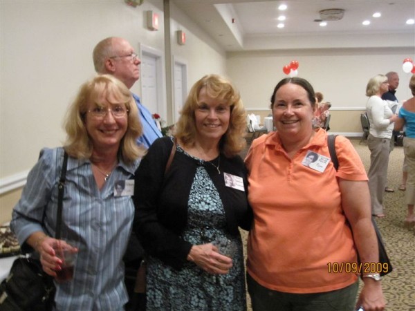 Pat on left, at 40th Reunion